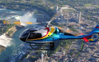 Niagara Helicopters flies 100,000 guests over Niagara Falls every year. Photo: Mike Reyno