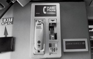 The Airfone first showed up on cabin bulkheads, before moving to passengers' seats. Image: APEX Experience